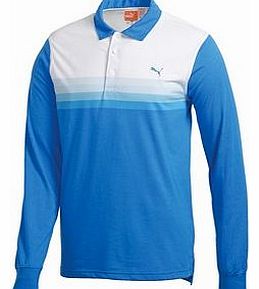Puma Golf Mens Yarn Dye Long Sleeve Stripe Polo