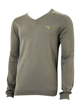 puma Golf Plain Knit Sweater Steel Grey