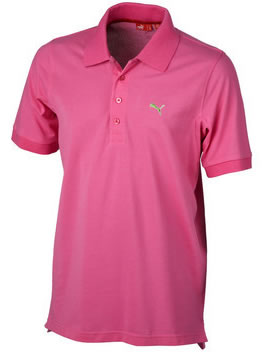 puma Golf Plain Pique Polo Fluo Pink
