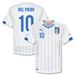 Puma Italy Away Boys Del Piero Shirt 2014 2015 (Fan