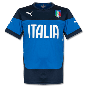 Italy Boys Navy Training Shirt 2014 2015