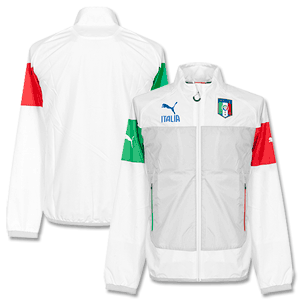 Italy Boys White Leisure Jacket 2014 2015