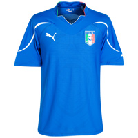 Puma Italy Home Authentic Shirt 2010/11 - Power Blue.