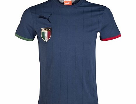 Italy T7 Badge T-Shirt - Indigo 745176-09