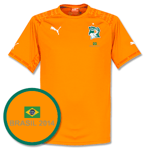 Ivory Coast Home Shirt 2014 2015 Inc Free Brazil