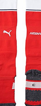 Puma Kids Arsenal Football Club Stripe 16-17 Replica Football Socks - High Risk Red, Size 2H-5