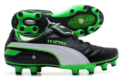 King Finale i FG Football Boots Black/Green/White