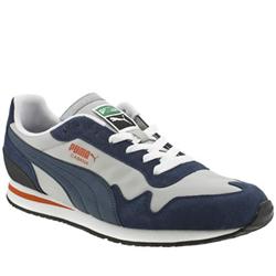 Puma Male Cabana Suede Upper Fashion Trainers in Navy and White