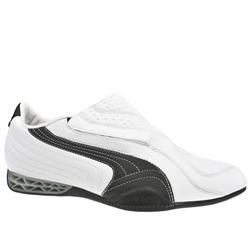 Puma Male Cell Hanshi Leather Upper Fashion Trainers in White and Black