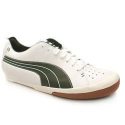 Puma Male French 77 Leather Upper Fashion Trainers in White and Green