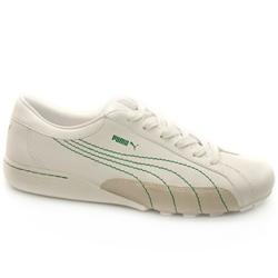 Puma Male Match Mc Leather Upper Fashion Trainers in White and Green