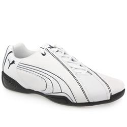 Puma Male Panigale 50 Leather Upper Fashion Trainers in White and Navy