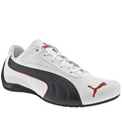 Male Puma Drift Cat Ii Leather Upper Fashion Trainers in White and Navy