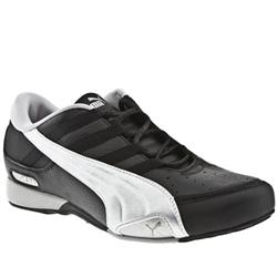 Male Puma Fab Ride Ducati Manmade Upper Fashion Trainers in Black and Silver, White and Silver