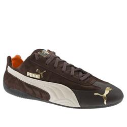Male Speed Cat Sd 10yr Suede Upper Fashion Trainers in Brown and White, Navy, White and Black, White and Blue