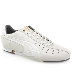 Male Sprint 2 Lux Leather Upper Fashion Trainers in Stone