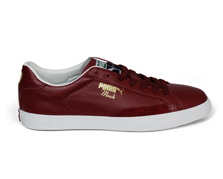 Match Vulc Maroon Leather Trainers