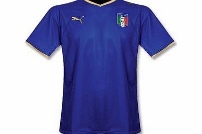 Puma Mens 733916-01 Italia Replica Home Football Shirt - Blue, Small