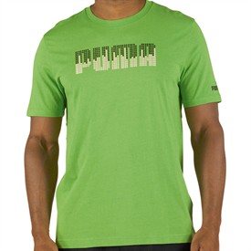 Mens Block Print T-Shirt Classic Green