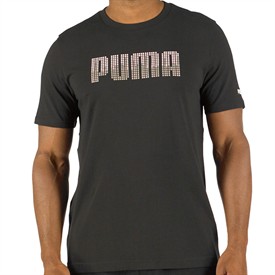 Mens Block Print T-Shirt Puma Black