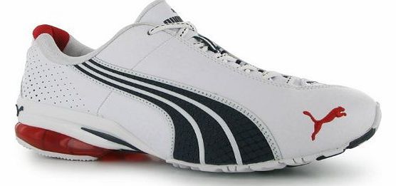 Puma Mens Jago Leather Trainers Mens White/Blu/Red 8