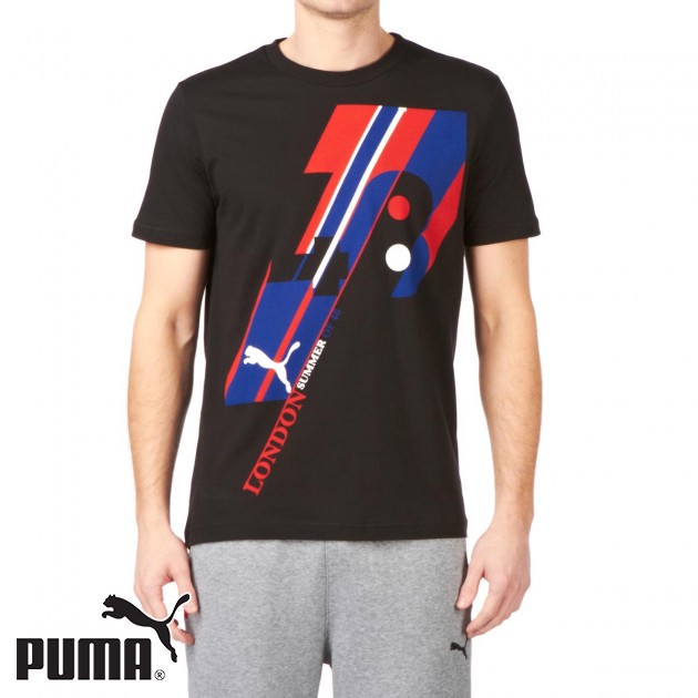 Mens Puma London 48 T-Shirt - Black