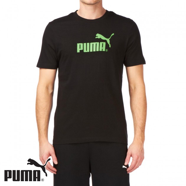 Mens Puma Origin T-Shirt - Black/ Green