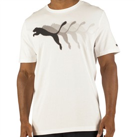 Mens Semi Cat T-Shirt Puma White