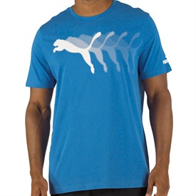 Mens Semi Cat T-Shirt Strong Blue