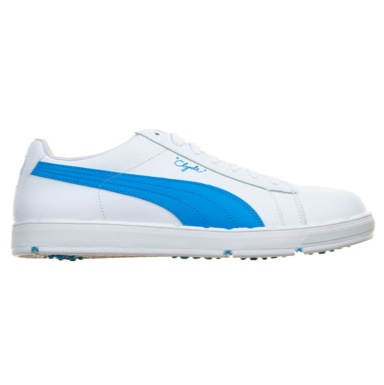 Puma PG Clyde Golf Shoes White/Brilliant Blue