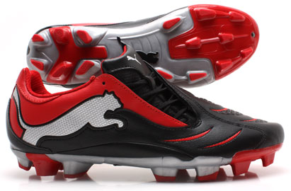 Puma PowerCat 3.10 FG Football Boots Blk/Silver/Red