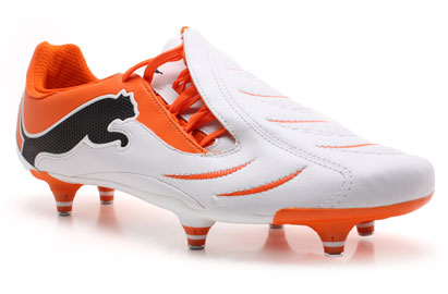 Puma PowerCat 3.10 SG Football Boots White/Orange