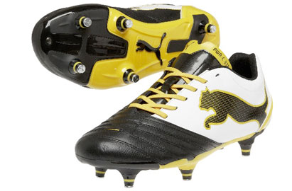 PowerCat 3.12 SG Football Boots Black/White/Yellow