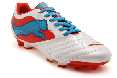 Puma Powercat 3 FG Football Boots White/Ocean