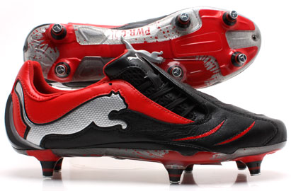 Puma Powercat C 1.10 SG Football Boots Black/Red/Silver
