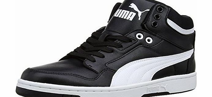  Mens Rebound Mid Basketball Shoes Black/White 6.5 UK, 40 EU