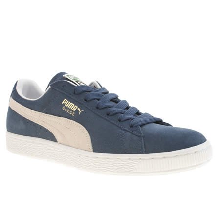 Suede Classic - 11 Uk - Navy & White - Suede