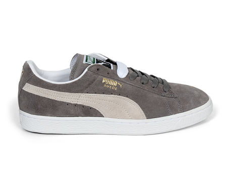 Suede Classic Grey/White Suede Trainers