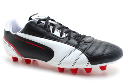 Universal FG Football Boots Black/White/Ribbon Red
