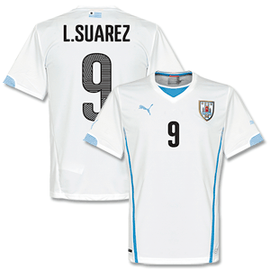 Puma Uruguay Away Luis Suarez No.9 Shirt 2014 2015