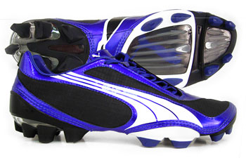 Puma V1-08 FG Football Boots Black/Blue/White