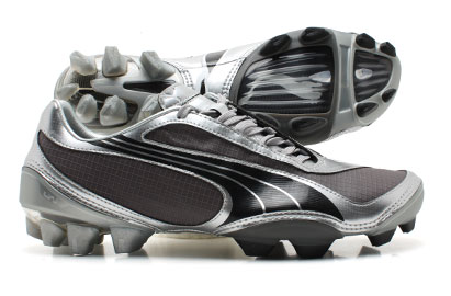 V1-08 FG Football Boots Silver/Grey/Black