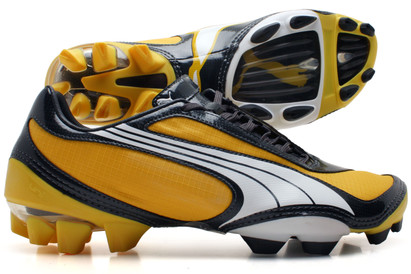 Puma V1-08 FG Football Boots Yellow/Charcoal/White