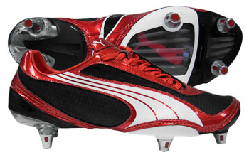 V1-08 SG Football Boots Blk / Red/ White