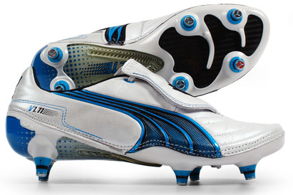 Puma V1-11 K SG Football Boots White/Black/Blue