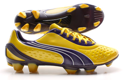 Puma V1.11 SL FG Football Boots Yellow/Purple/White