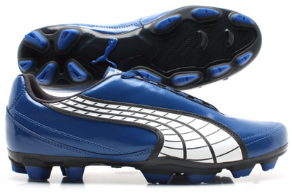 Puma V5-10 FG Football Boots Blue/White/Ebony