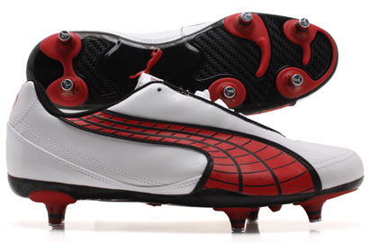 V5.10 II SG Football Boots White/ Red