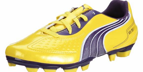 Puma v5.11 i FG Jr Sports Shoes - Football Unisex-Child Yellow Gelb (vibrant yellow-parachute purple 05) Size: 4