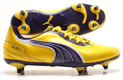 V5.11 SG Football Boots Yellow/Purple/White